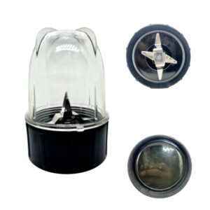 Blender Jar - Unbreakable Polycarbonate Body, Extra Sharp Blade, Additional Cap - Compatible for Wonder Chef (SMALL)